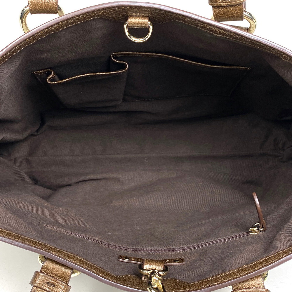 Celine Carriage Pattern Canvas Tote Handbag Beige… - image 6